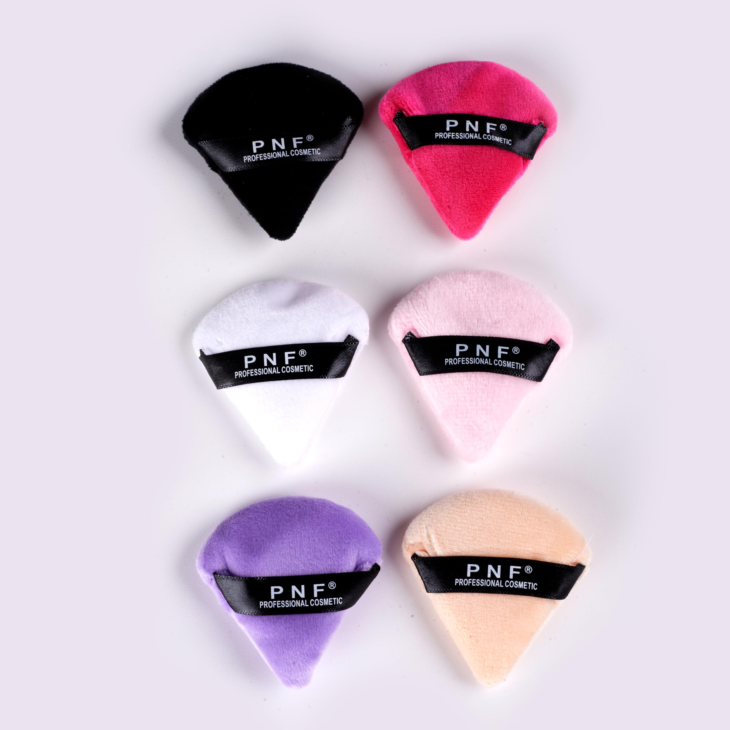 Professional Pizza Powder Puff for Face Makeup | 6-Piece Small Triangle Wedge Sponge Set | Contouring Under Eyes & Face Corners | Mineral & Loose Powder Makeup Tool | Multicolor | Perfect for Daily Makeup & Professional Beauty Routines