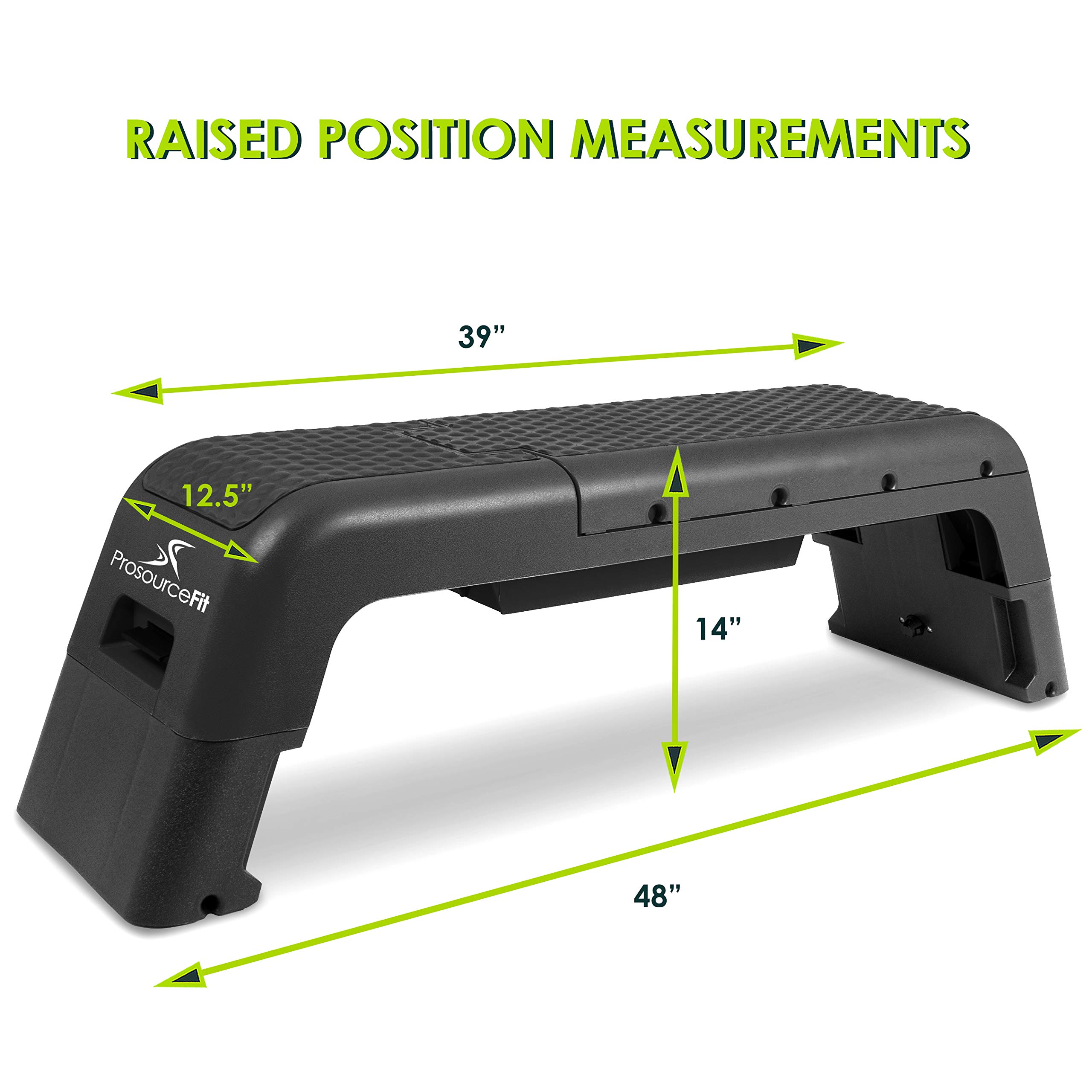 ProsourceFit Fitness Aerobic Deck Stepper with Resistance Bands - Multifunctional Home Gym Equipment for Cardio, Weight Training & Plyometric Exercises - Perfect for Small Spaces & Full-Body Workouts