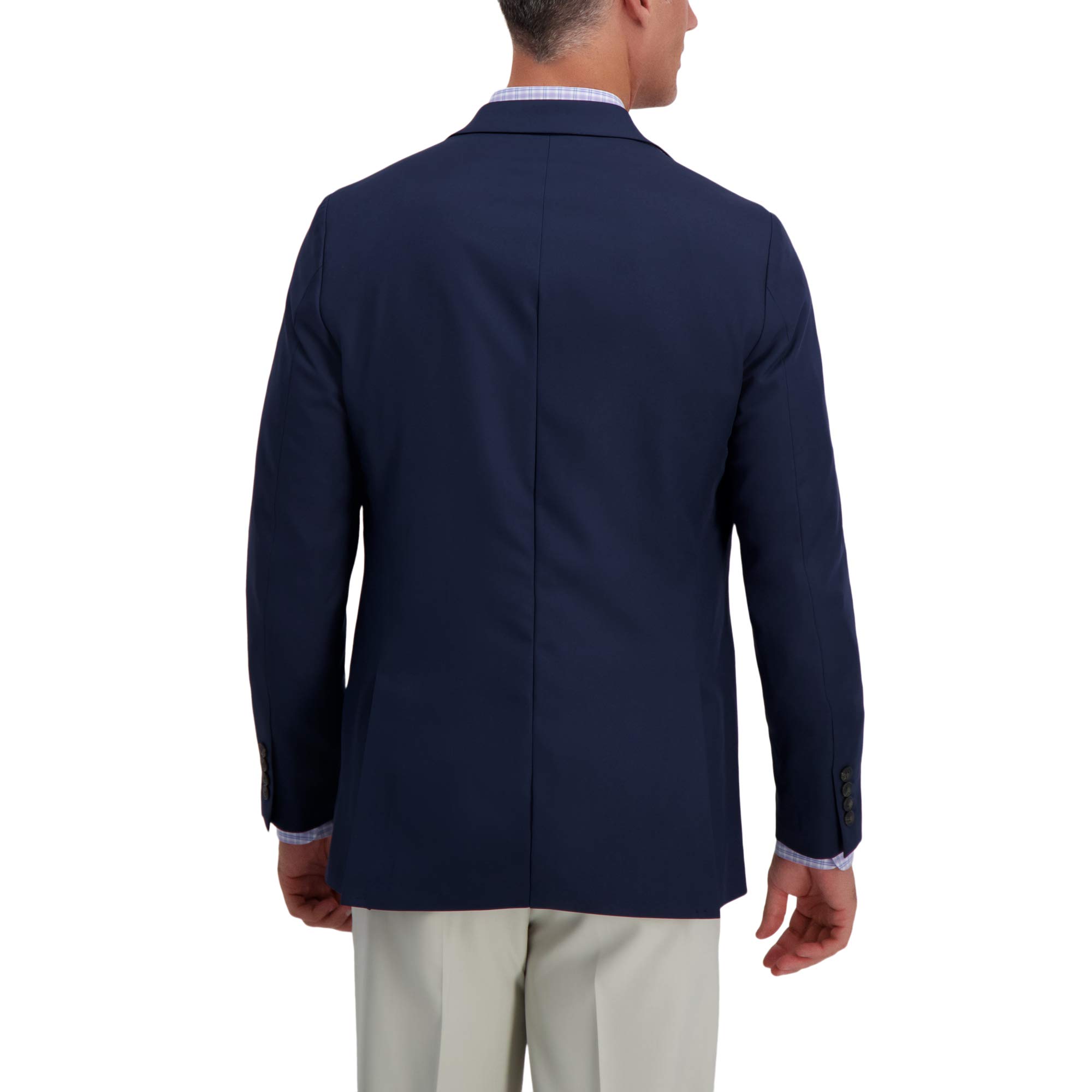 Haggar Men's Classic Fit Gabardine Blazer - Active Series | Comfortable Business & Casual Jacket for Office, Wedding & Formal Events (Regular, Big & Tall Sizes)