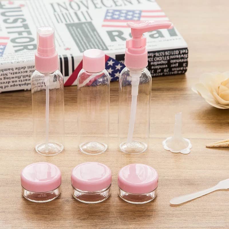 6-Piece Transparent Plastic Travel Bottle Set - Refillable Cosmetic & Perfume Spray Bottles for Toiletries | Leak-Proof Travel Accessories for Makeup, Skincare & Hair Care (Ideal for Airplane, Gym & Vacation)