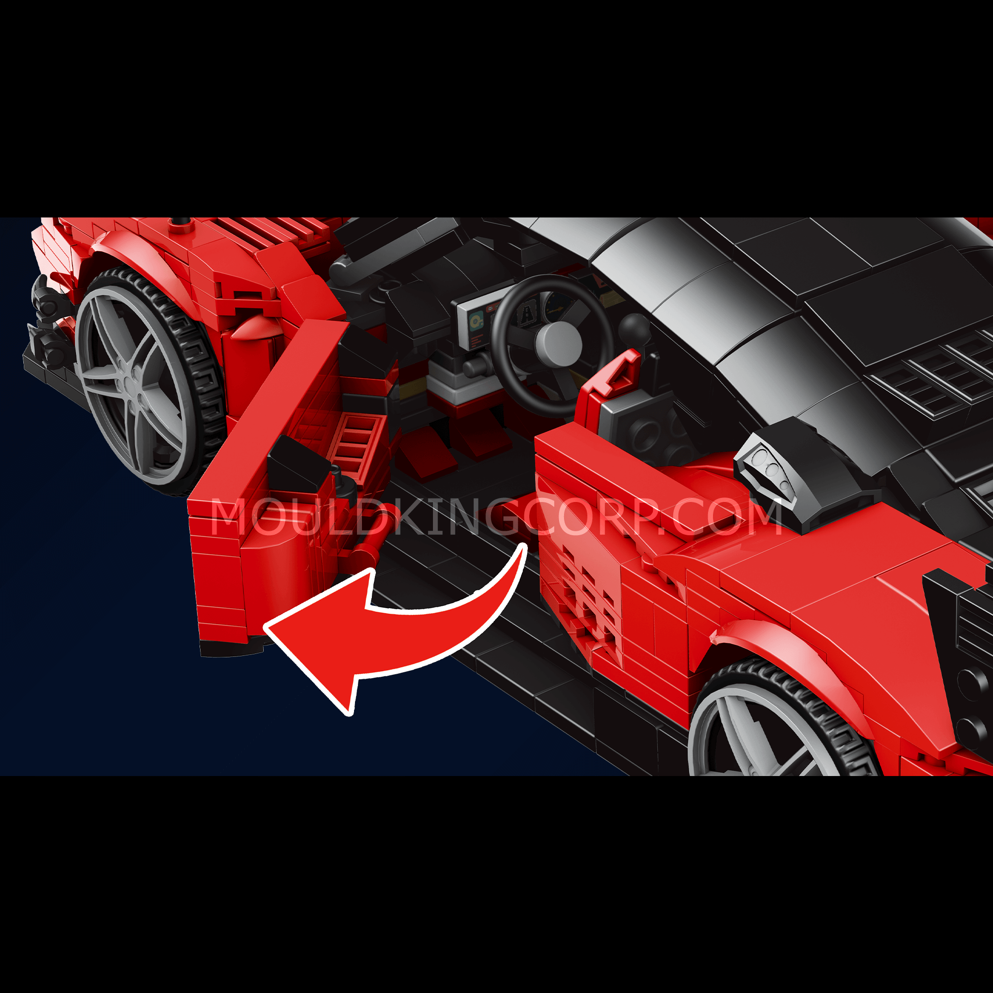MOULD KING 10041 Zonda R Sports Car Model Building Set - 1,278 Piece DIY Race Car Kit for Adults & Teens | Perfect for Collectors, Display & Gift Giving | Build Your Own Supercar Model