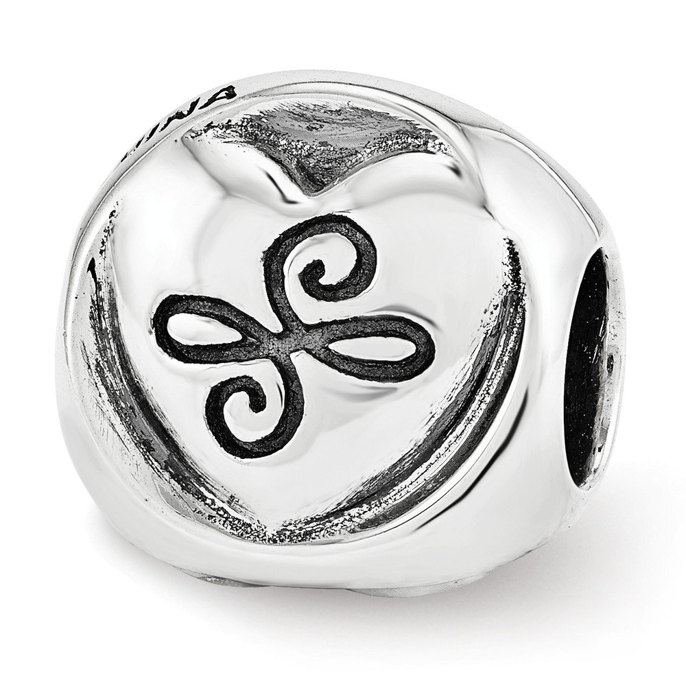 Jewels By Lux Sterling Silver Reflections My Sister My Friend Trilogy Bead - Elegant Friendship Jewelry for Sisters, Best Friends & Special Occasions