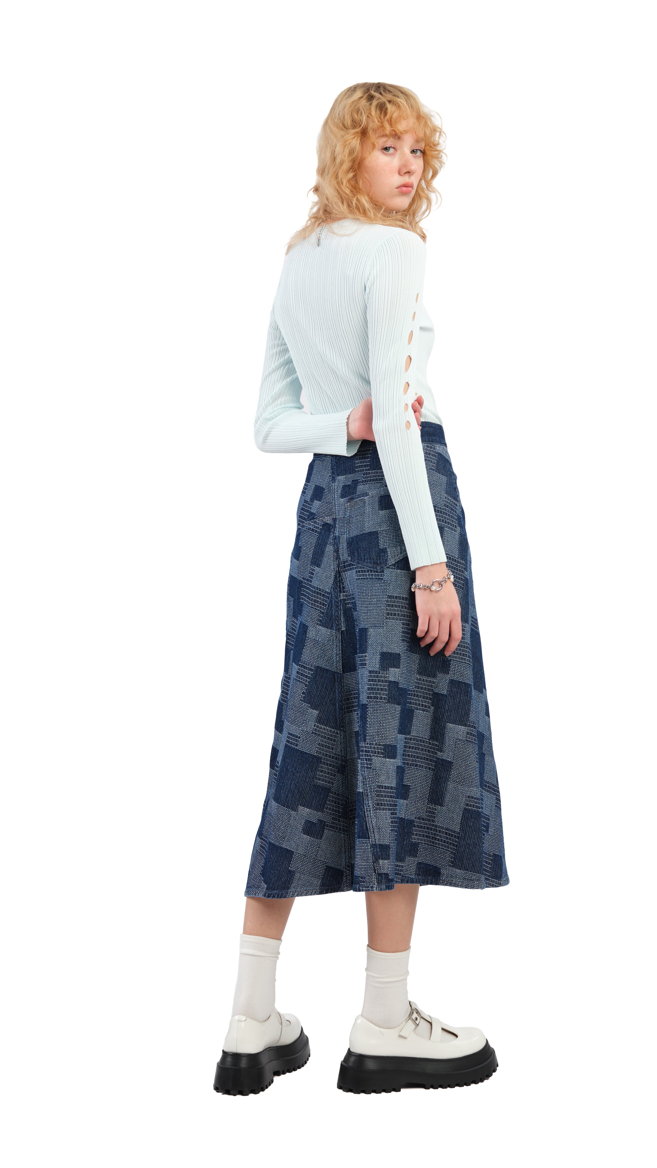 Stylish High Waist Denim Skirt for Women - Trendy A-Line Denim Mini Skirt with Pockets - Perfect for Casual Outfits, Date Nights & Summer Fashion