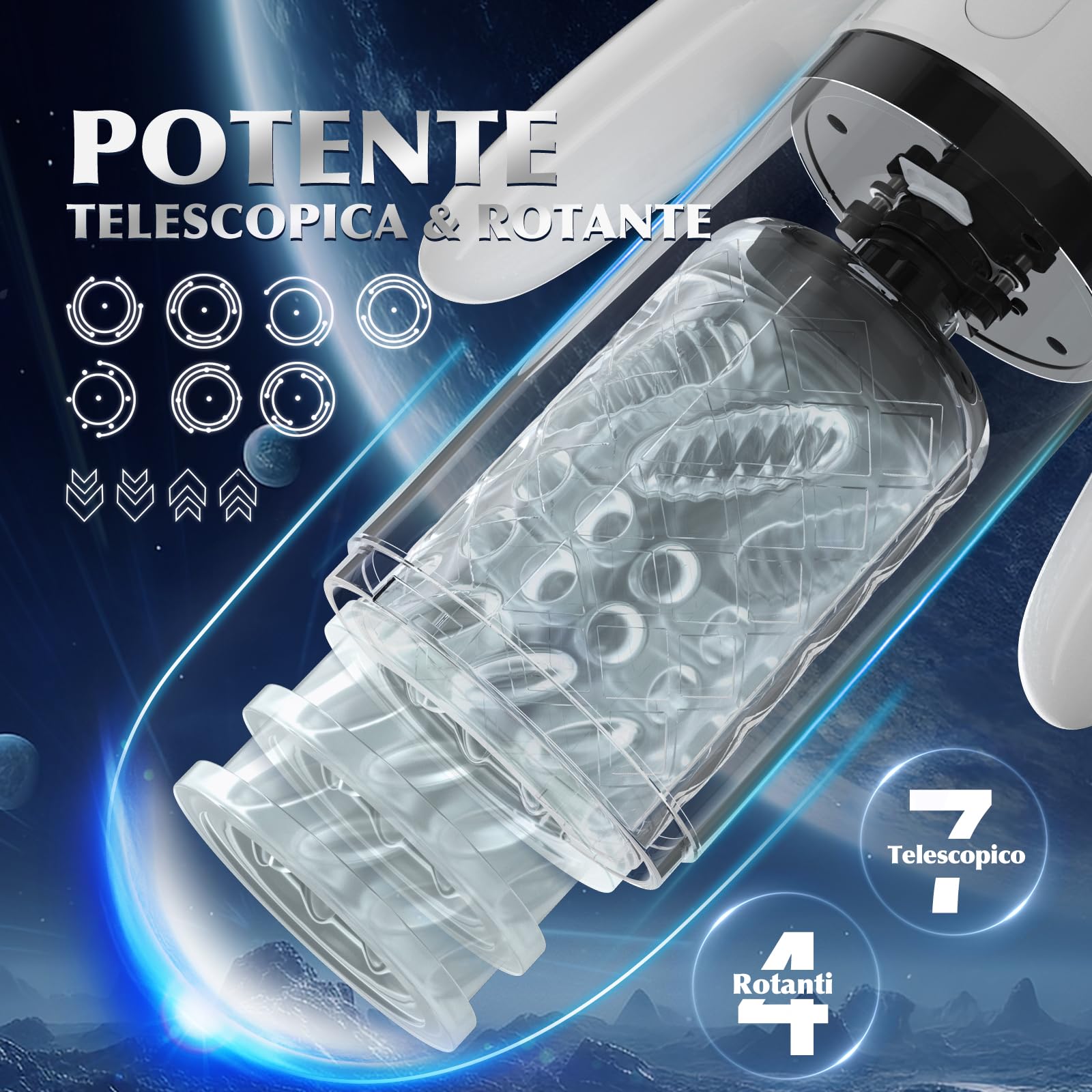 Automatic Male Masturbator with 7 Telescopic & 4 Rotating Modes - Realistic 3D Vagina Sex Toy for Men | Perfect for Solo Pleasure & Stress Relief