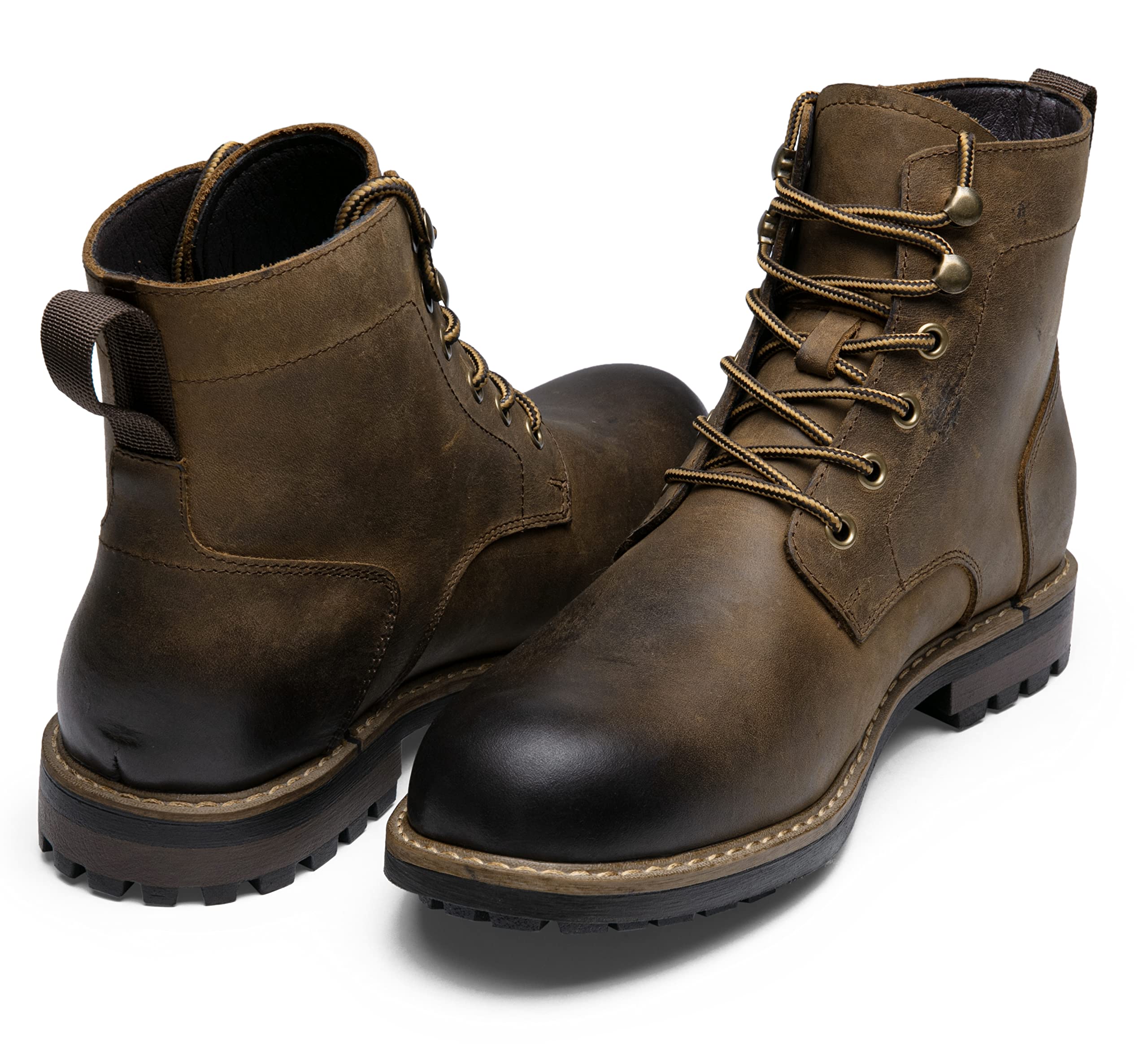 Premium Jousen Men's Chukka Boots - Genuine Leather Black Ankle Boots for Casual & Business Wear | Comfortable & Stylish Footwear for Work, Travel & Outdoor Activities