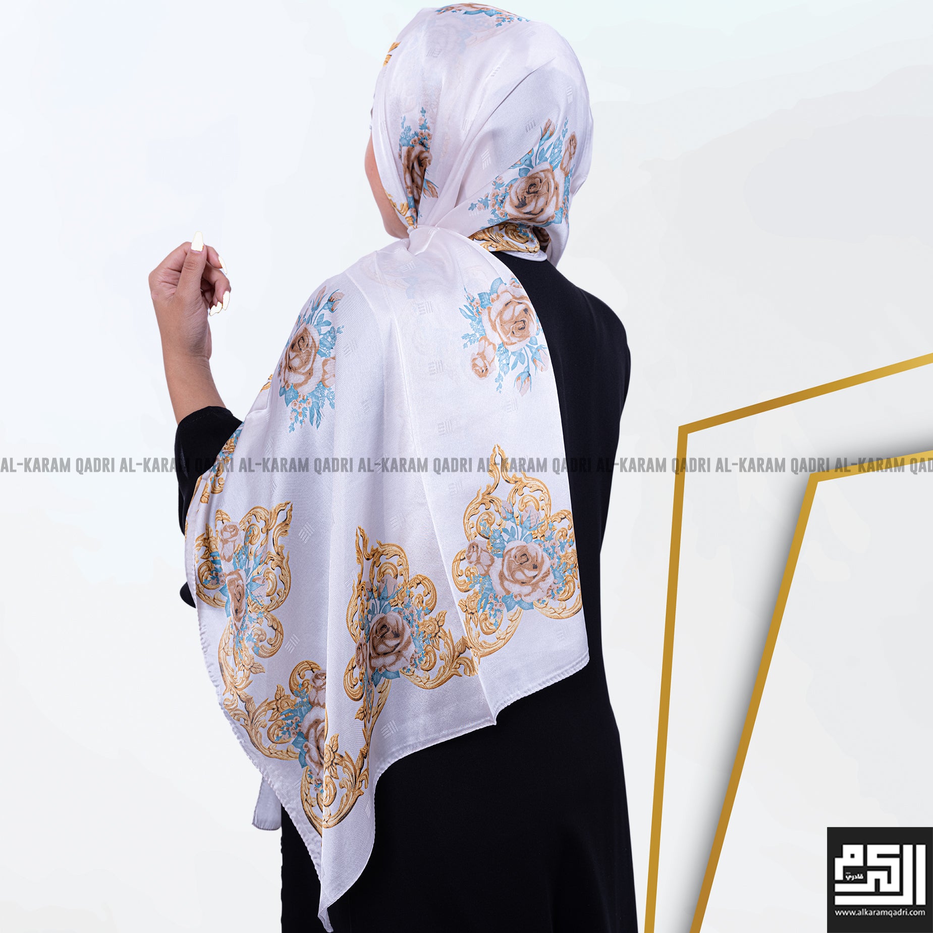 Elegant Floral Silk Shawl for Women - Lightweight & Soft Wrap Scarf - Perfect for Weddings, Parties & Evening Events