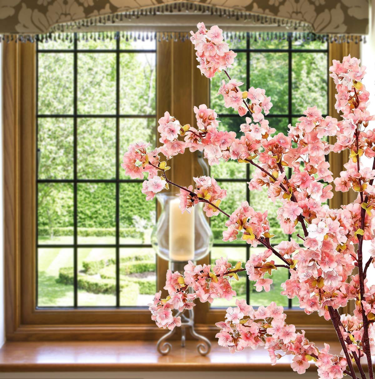 3Pcs Artificial Cherry Blossom Flowers - 31 Inch Pink Fake Floral Arrangements for Home, Wedding, Office Decor | Perfect for Spring Centerpieces, Table Decorations & Party Backdrops