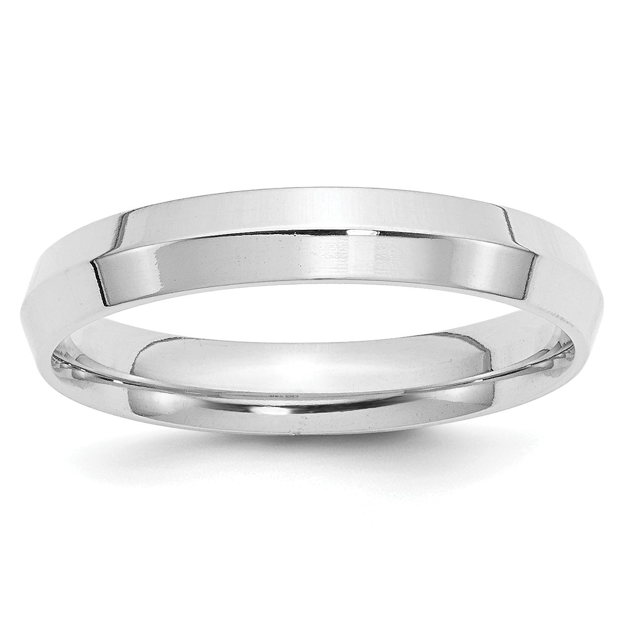10K White Gold 4mm Knife Edge Comfort Fit Wedding Band Ring for Men & Women - Perfect for Anniversaries, Engagements, and Everyday Wear