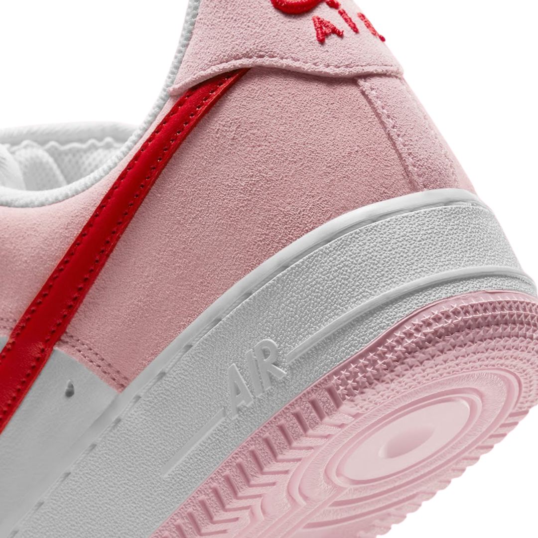 Nike Air Force 1 Low '07 QS Valentine's Day Sneakers - Love Letter Tulip Pink/University Red/White | Valentine's Gift, Casual Wear & Street Style Fashion