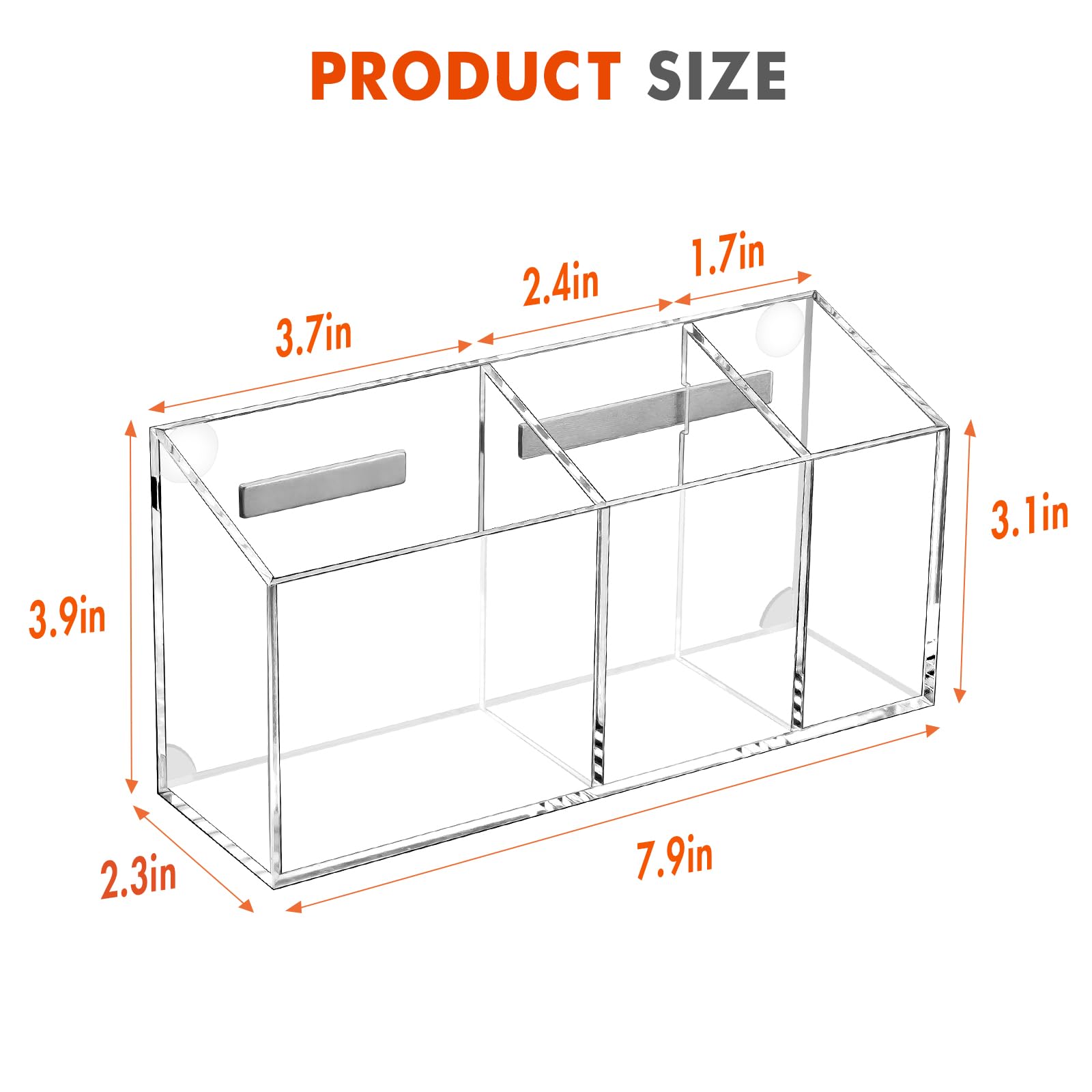 Magnetic Dry Erase Marker Holder - Acrylic Whiteboard & Refrigerator Organizer with Strong Magnet for Office, Classroom, Home - Perfect for Whiteboard Markers, Pens, Notes on Fridge, Locker & Metal Surfaces