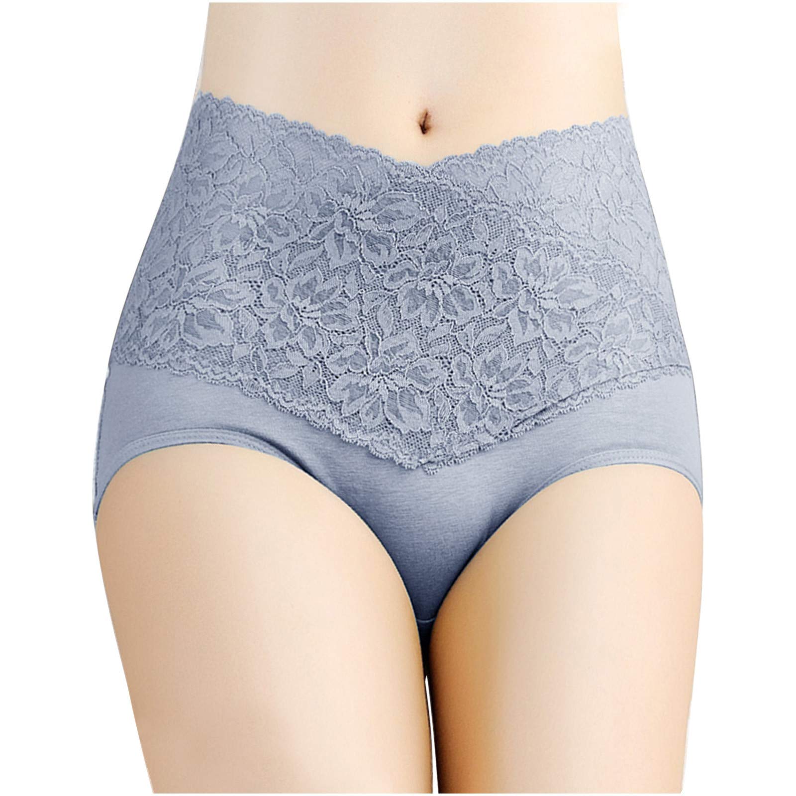 Women's Sexy Scalloped Lace Underwear - Comfortable Cotton High Waisted Panties - Seamless Ladies Briefs & Hipster Underpants for Everyday Wear & Special Occasions