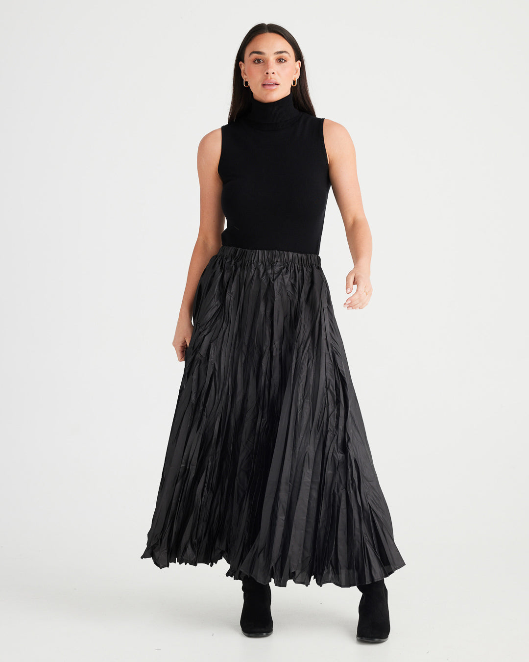 Brave & True Iro Skirt - Black Flowy Maxi Skirt for Women | Boho Chic & Casual Summer Dress | Perfect for Beach, Vacation & Everyday Wear