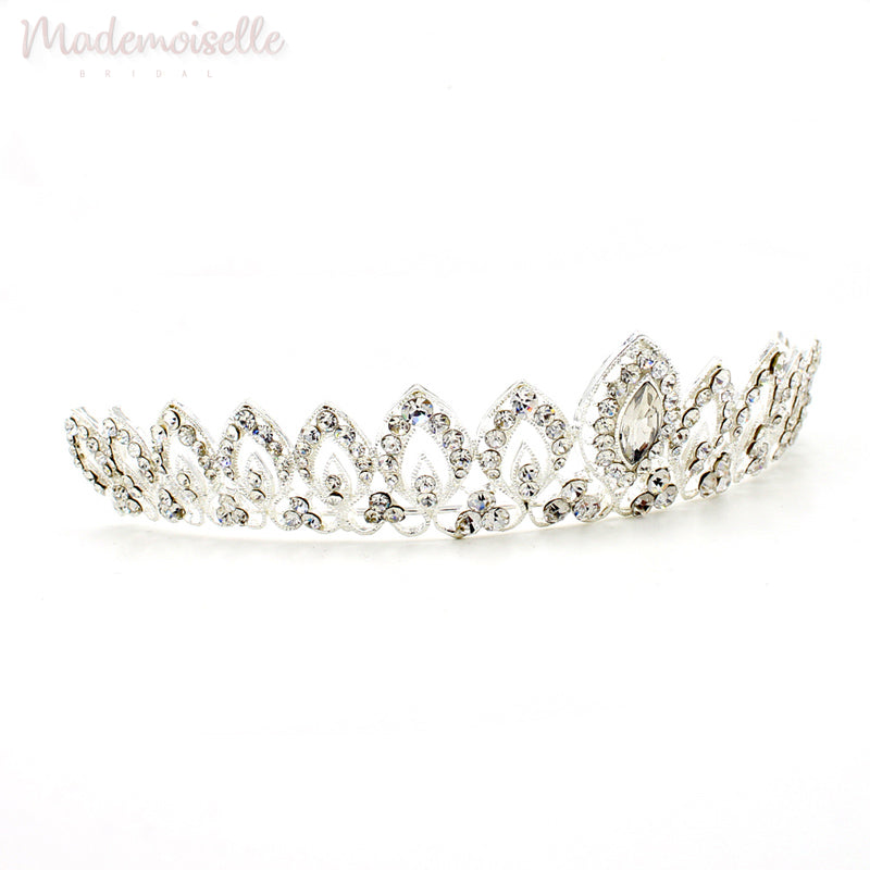 Elegant Crystal Arches Tiara for Women - Sparkling Bridal Headpiece for Weddings, Prom, and Special Occasions
