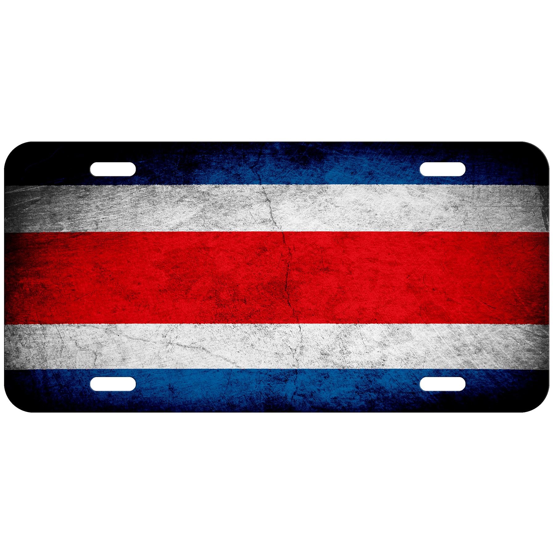 Premium Aluminum License Plate - Costa Rica Flag Design - Rustic Style for Cars, Trucks & Motorcycles - Perfect for Travel Enthusiasts & Patriotic Decor