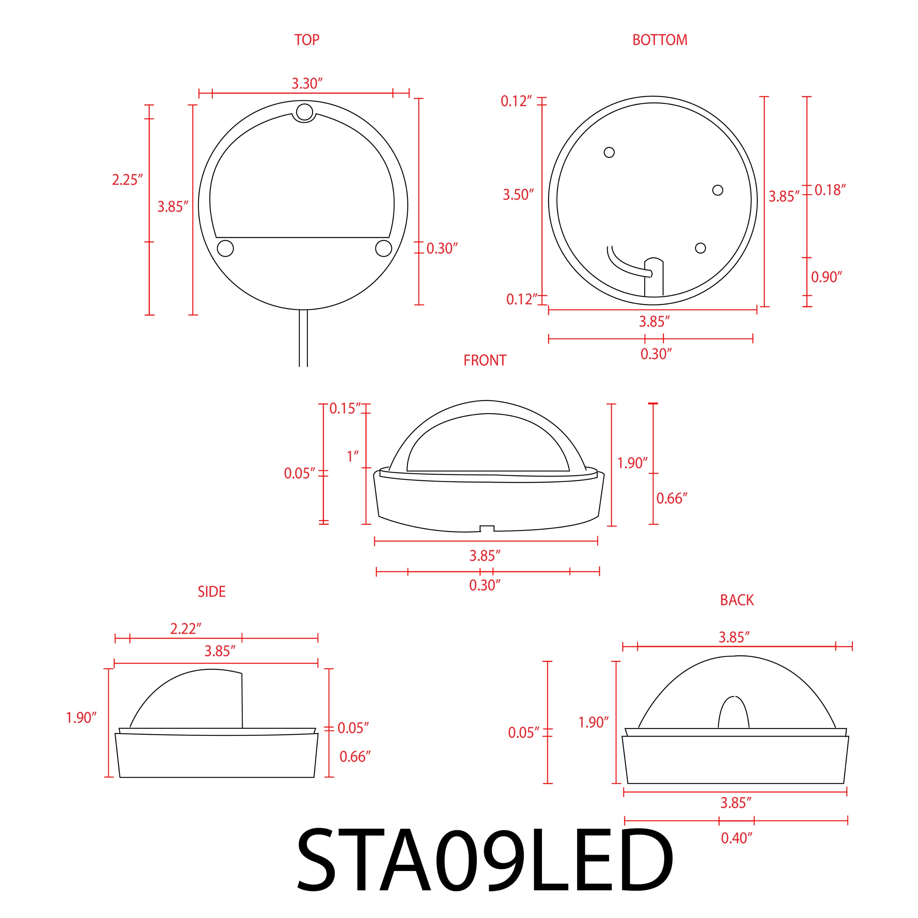 3W Integrated LED Round Aluminum Deck Light - Low Voltage Surface Mount Landscape Lighting for Patio, Garden, and Pathway Illumination
