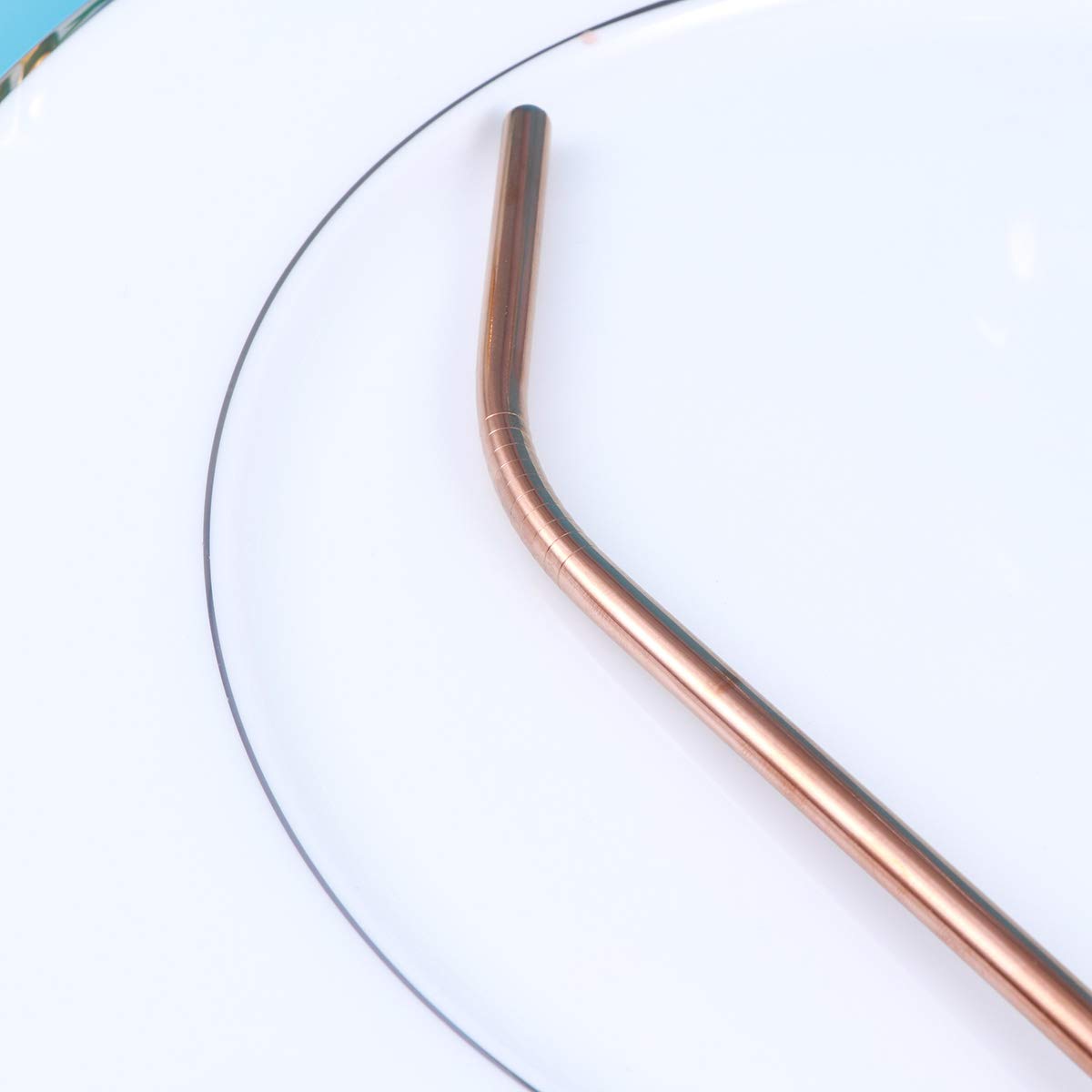 Cabilock 1 Pack Reusable Stainless Steel Drinking Straws - Straight Metal Straw for Smoothies, Iced Coffee & Cocktails - Eco-Friendly & Dishwasher Safe