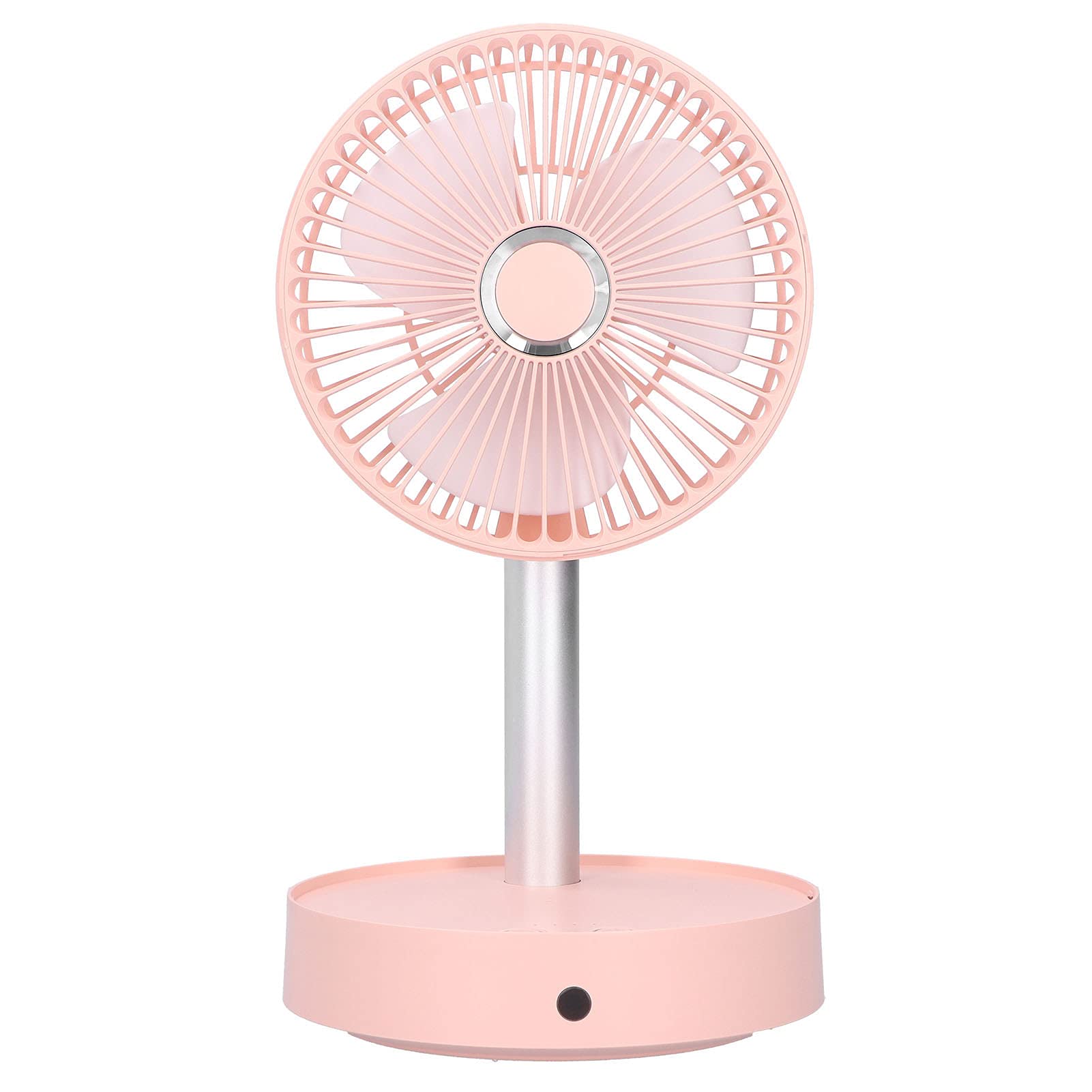 Portable Standing Fan with Telescopic Pole - 7200mAh USB Rechargeable, Quiet & Foldable - Mini Floor & Desk Fan for Bedroom, Office, Camping, Fishing - Perfect for Personal Cooling at Home or Outdoor (Pink)