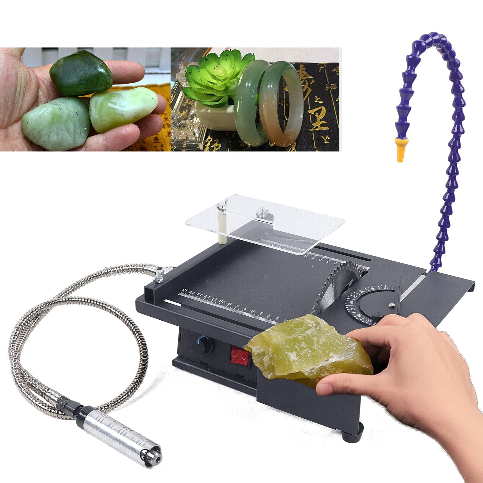 Electric Gem Engraving Machine - 10000RPM 7-Speed Adjustable Jewelry Engraver for Jade, Wood & Stone Carving - Professional Gemstone Polisher & Grinder Kit for Rock Cutting, Milling & Drilling | Perfect for Jewelry Making, DIY Crafts & Stone Art Projects