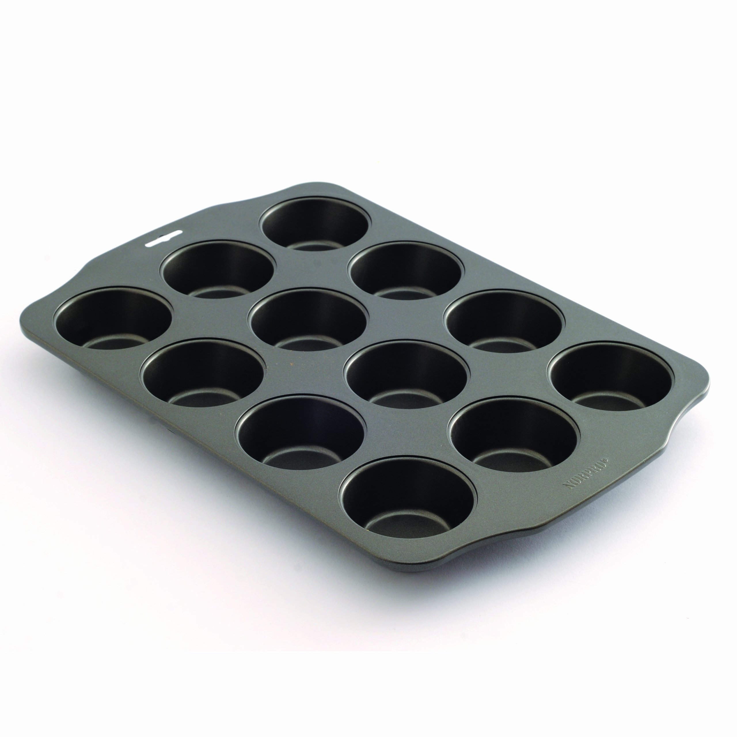 NORPRO 12-Cup Nonstick Muffin Pan - Heavy Duty Carbon Steel Baking Tray for Cupcakes, Muffins, and Mini Pies - Perfect for Home Baking, Parties, and Holiday Treats