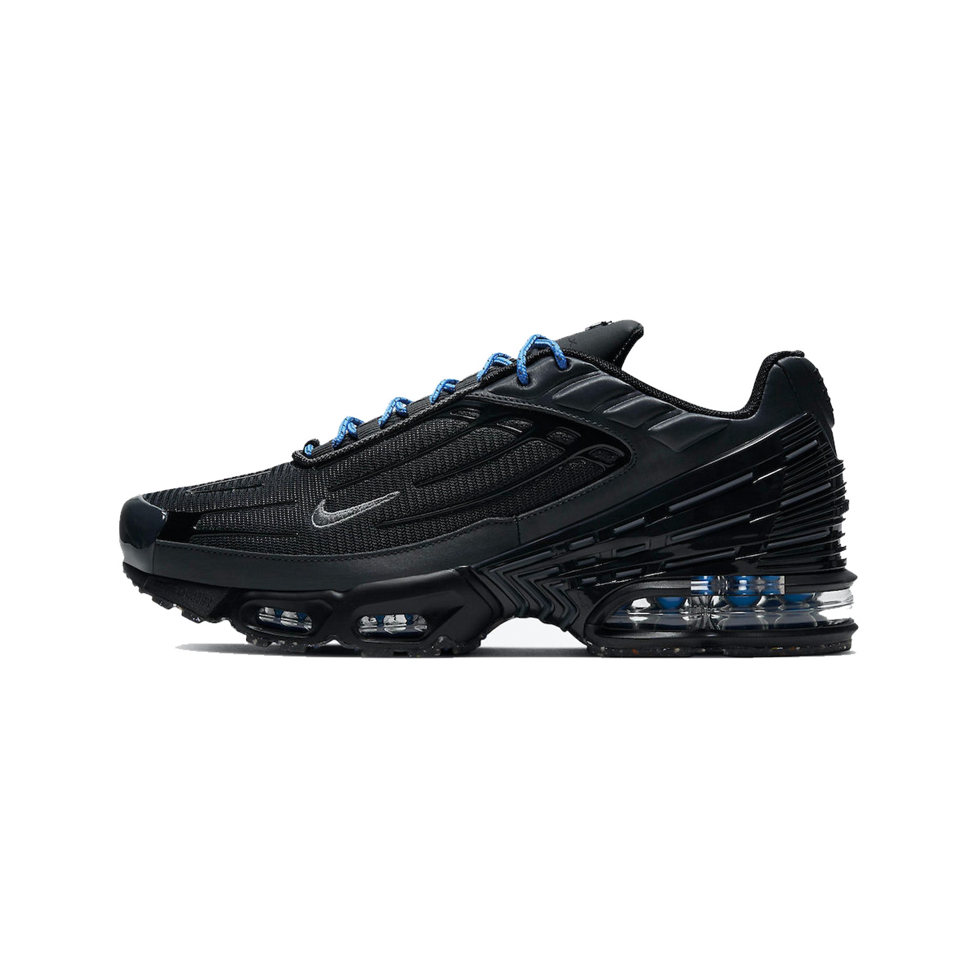 Nike Air Max Plus 3 'Black Blue' Men's Running Shoes (2020) - Lightweight Cushioned Sneakers for Gym Workouts & Casual Streetwear