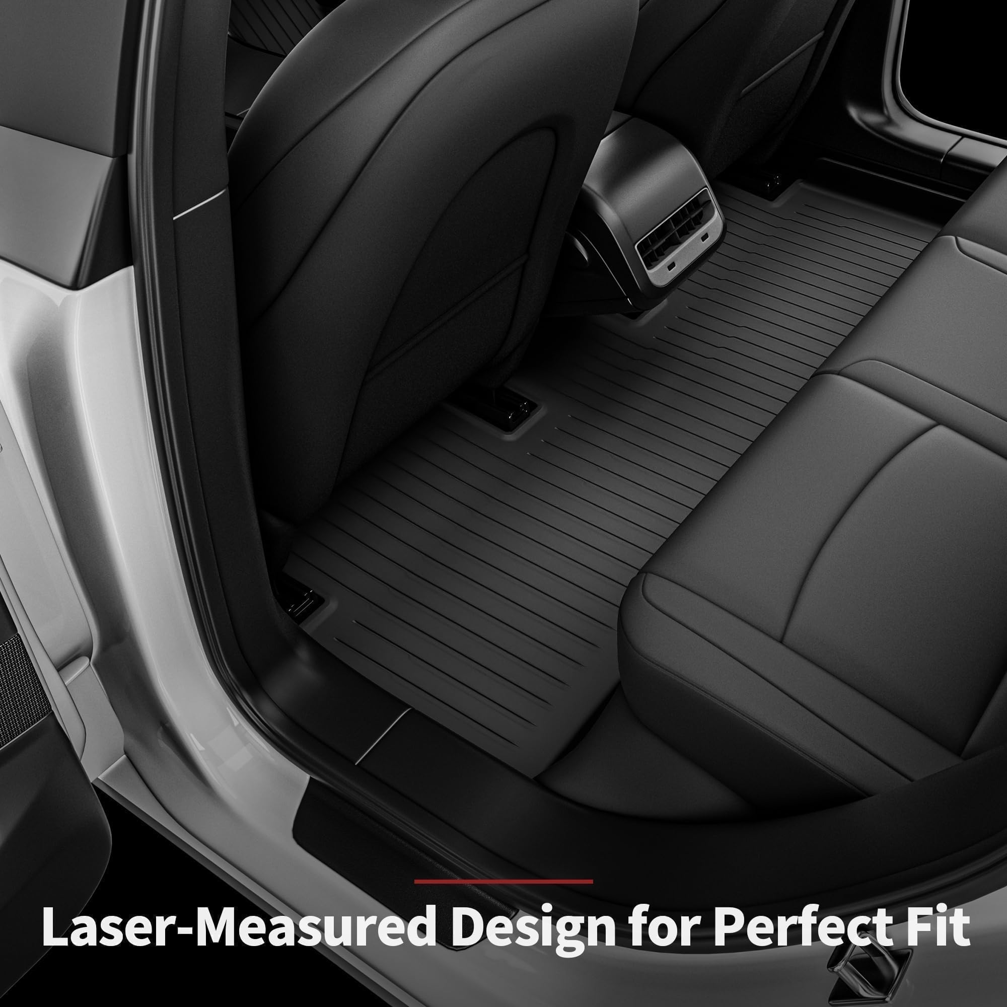 YITAMOTOR TPE All-Weather Floor Mats & Cargo Liner Set for 2024-2025 Tesla Model 3 Highland - Full Coverage Front Rear Seat and Trunk Protection - Durable Non-Slip Car Mats for All Seasons - Perfect for Daily Commute, Road Trips and Outdoor Adventures