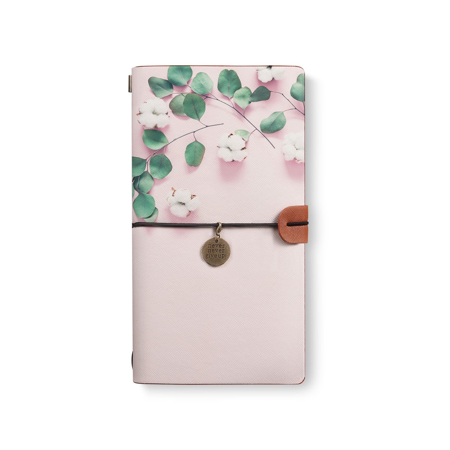Premium Traveler's Notebook with Flat Flower Design - Durable Leather Journal for Writing, Sketching & Planning | Perfect Gift for Travelers, Artists & Writers