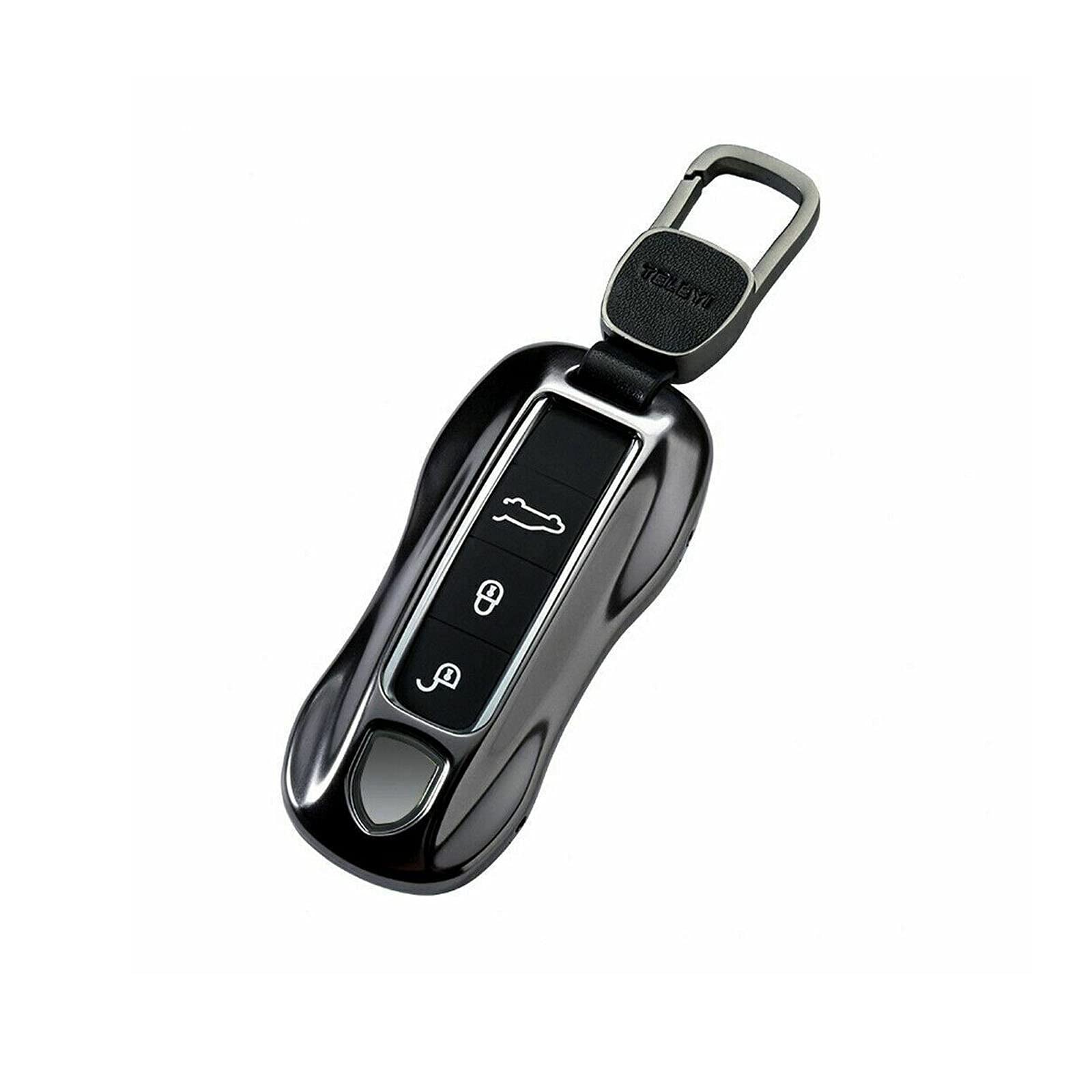 Premium Aluminum Alloy Smart Key Case Cover for Porsche Cayenne Panamera Macan - Durable Protection & Stylish Design for Remote Key Fob - Perfect for Daily Use, Travel & Car Enthusiasts