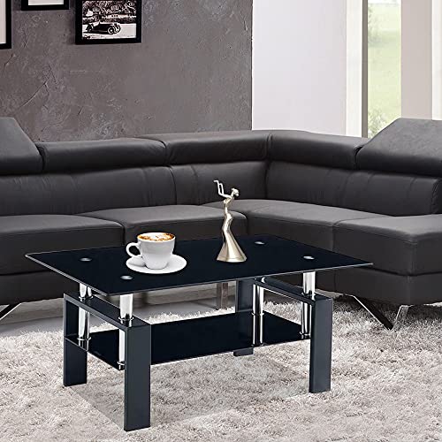 Black,top Glass 8mm, Metal Legs