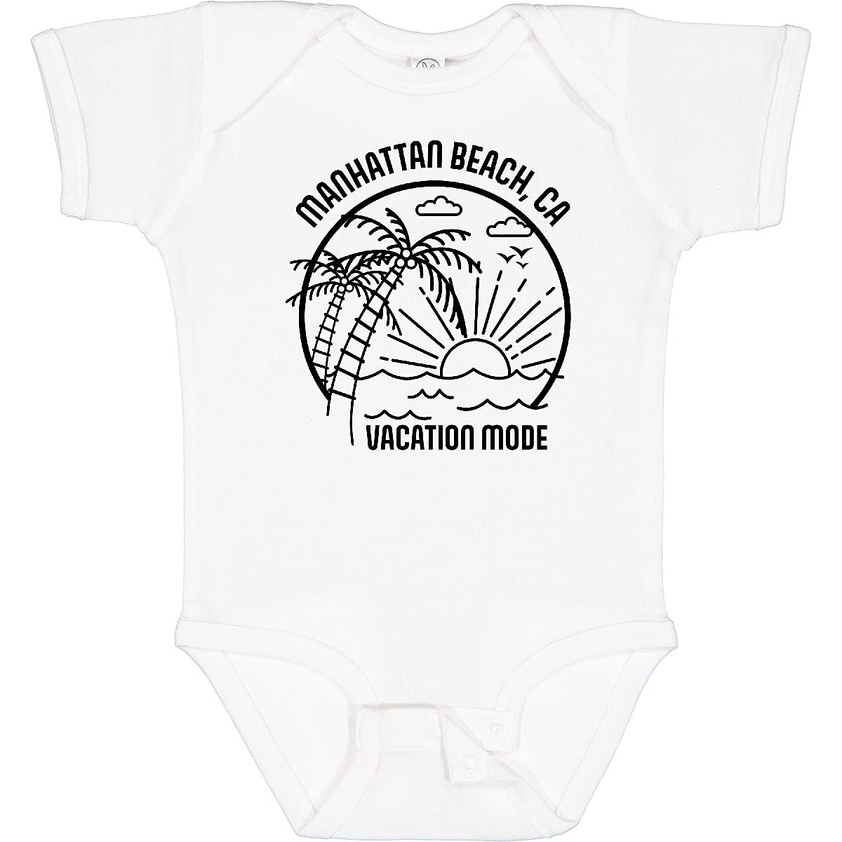 Inktastic Summer Vacation Mode Manhattan Beach California Baby Bodysuit - Cute Infant Onesie for Beach Trips & Family Vacations - Perfect Gift for Newborns & Toddlers
