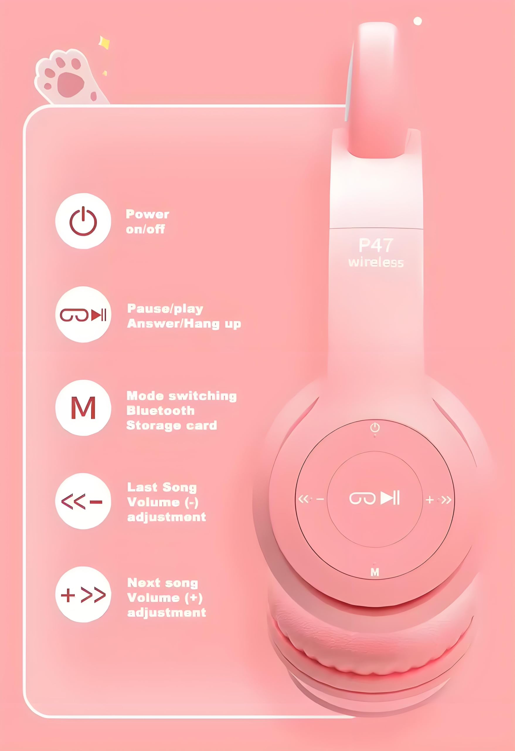 Upgraded Hybrid Active Noise Cancelling Wireless Bluetooth Headphones with Microphone - HiFi Stereo Sound, Deep Bass, Soft Memory Foam Earpads, Foldable Lightweight Design for Home Office, Travel, Gaming & Phone Calls (Black) - Perfect for Work, Commuting & Entertainment