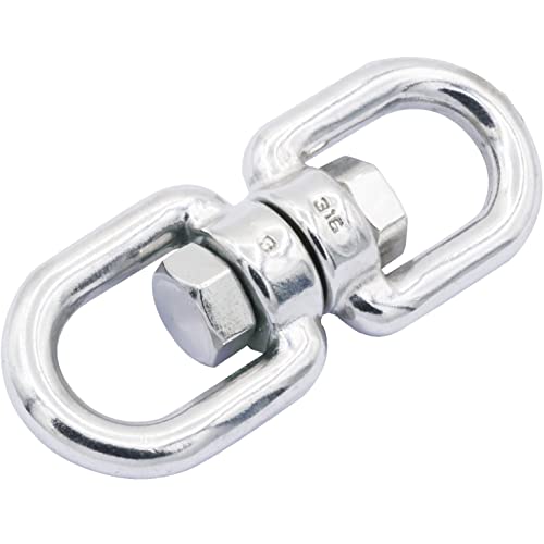 3/4 Inch 304 Stainless Steel Eye Swivel - Heavy Duty Marine & Industrial Hardware for Boating, Rigging, and Construction Applications