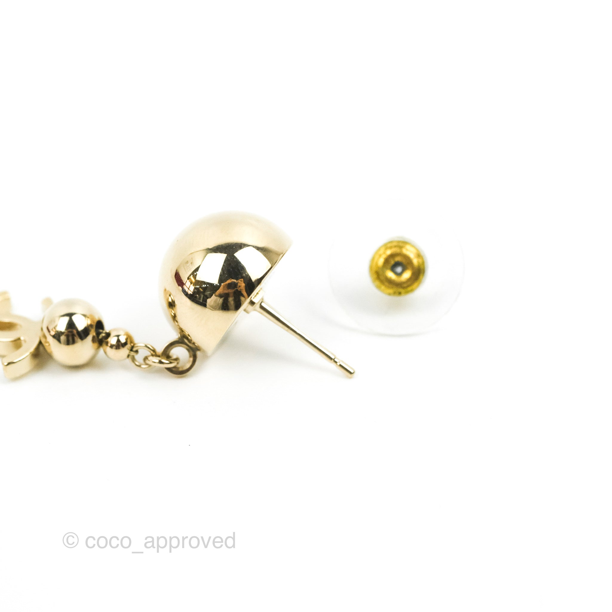 Chanel CC Drop Earrings in Gold - Luxury Fashion Jewelry for Women, Perfect for Parties, Weddings & Special Occasions