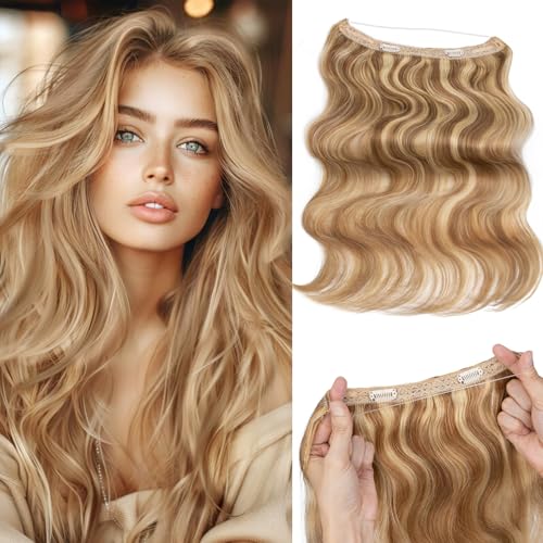 Wavy-Golden Brown Mixed Bleach Blonde