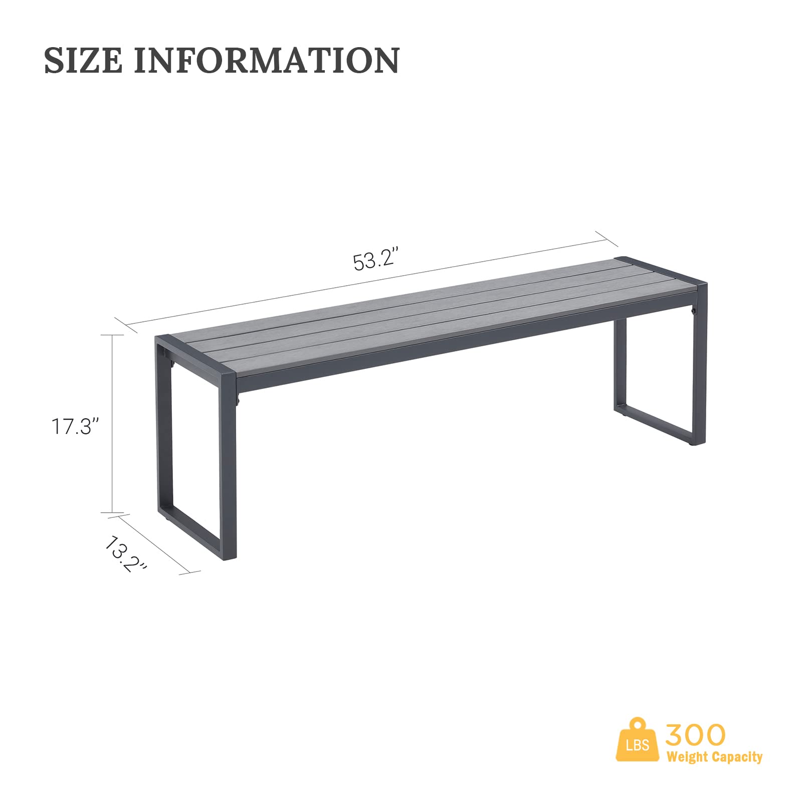 VICLLAX 2-Pack Black Metal Outdoor Garden Bench - Backless Patio Bench for Lawn, Yard & Porch - Durable Weather-Resistant Seating for Outdoor Relaxation & Garden Decor
