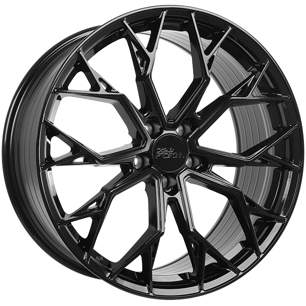 720Form RF1 V Gloss Black 20x9 +35 5x112mm 66.6mm Hubcentric Wheel - Perfect for Audi A4, A5, Q5 & Volkswagen Passat | High-Performance Alloy Rims for Street & Track Use