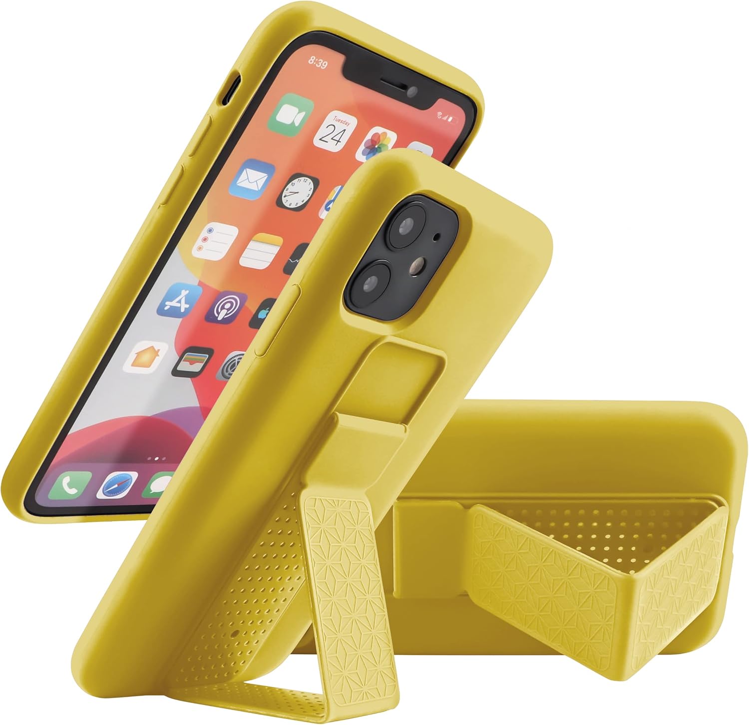 Shockproof iPhone 16 Case with Kickstand - Slim Flexible Liquid Silicone Protective Cover for iPhone 16 (2025 Model) | Perfect for Workouts, Travel & Everyday Protection