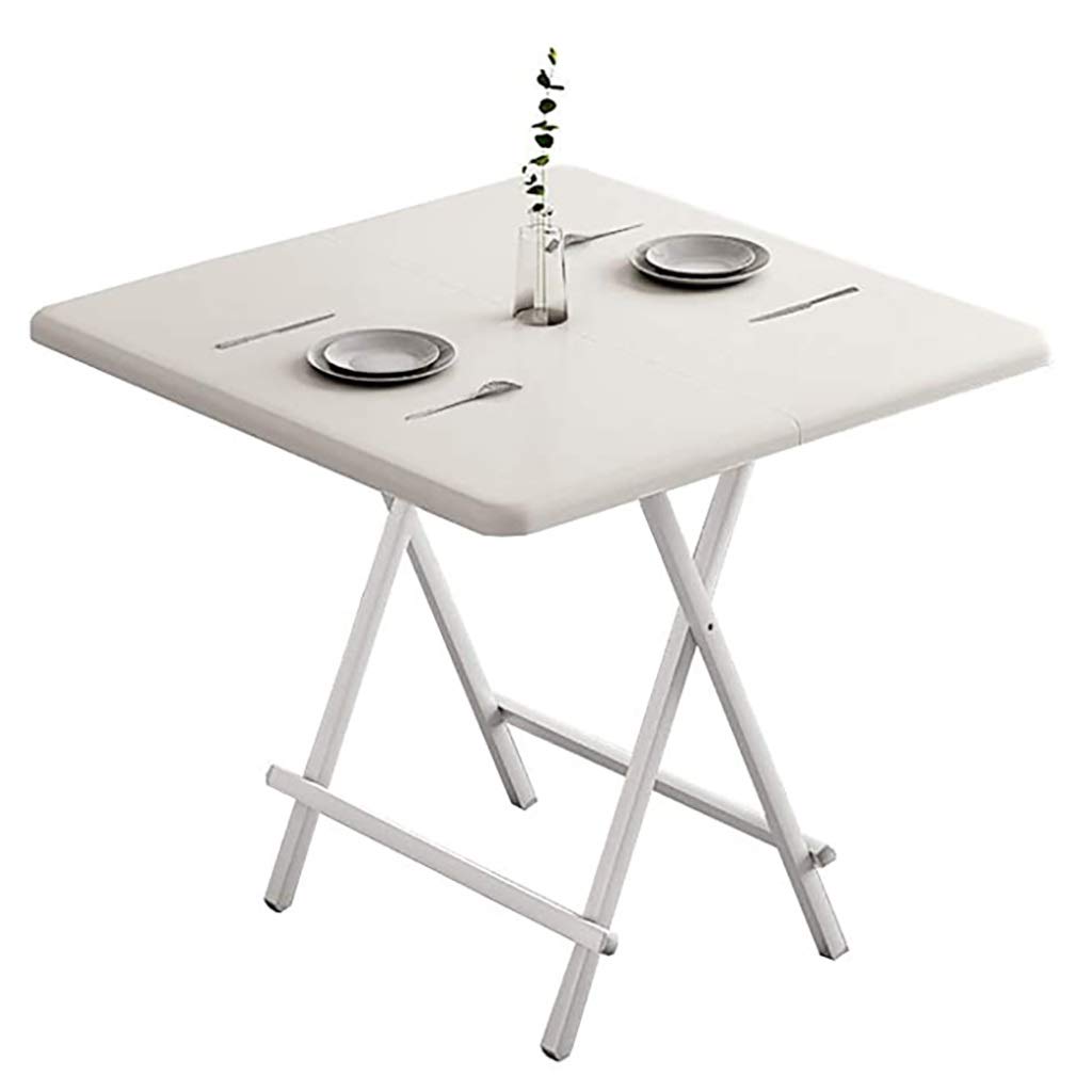 Foldable Square Computer Desk - 70x70x74cm & 80x80x74cm Portable Office & Dining Table for Home, Study, Outdoor Stall | Space-Saving Multi-Purpose Workstation for Small Rooms, Camping & Market Vendors