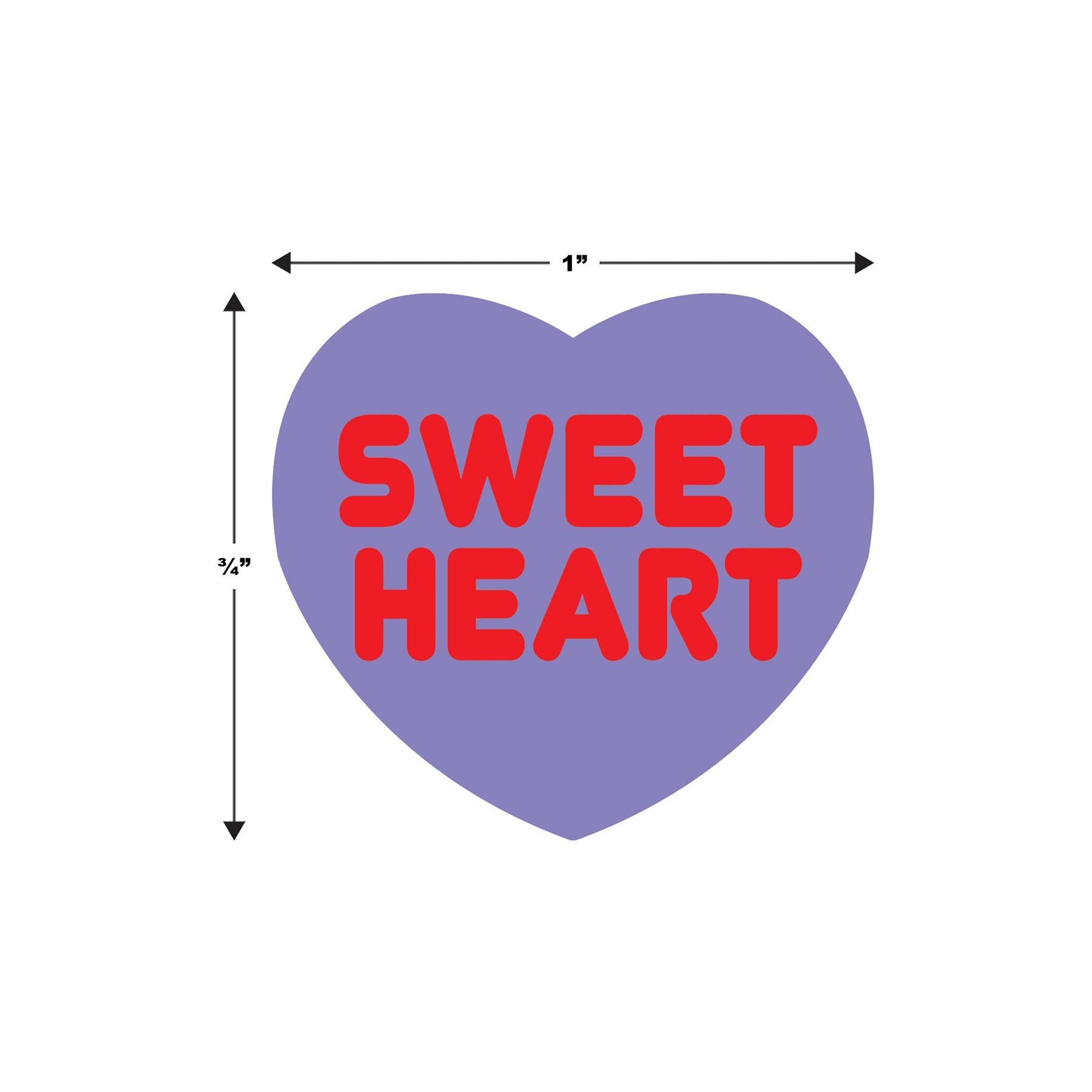 12 Packs Beistle Valentine's Day Candy Heart Stickers (4/Pack) - Perfect for Classroom Treats, Party Favors & DIY Crafts