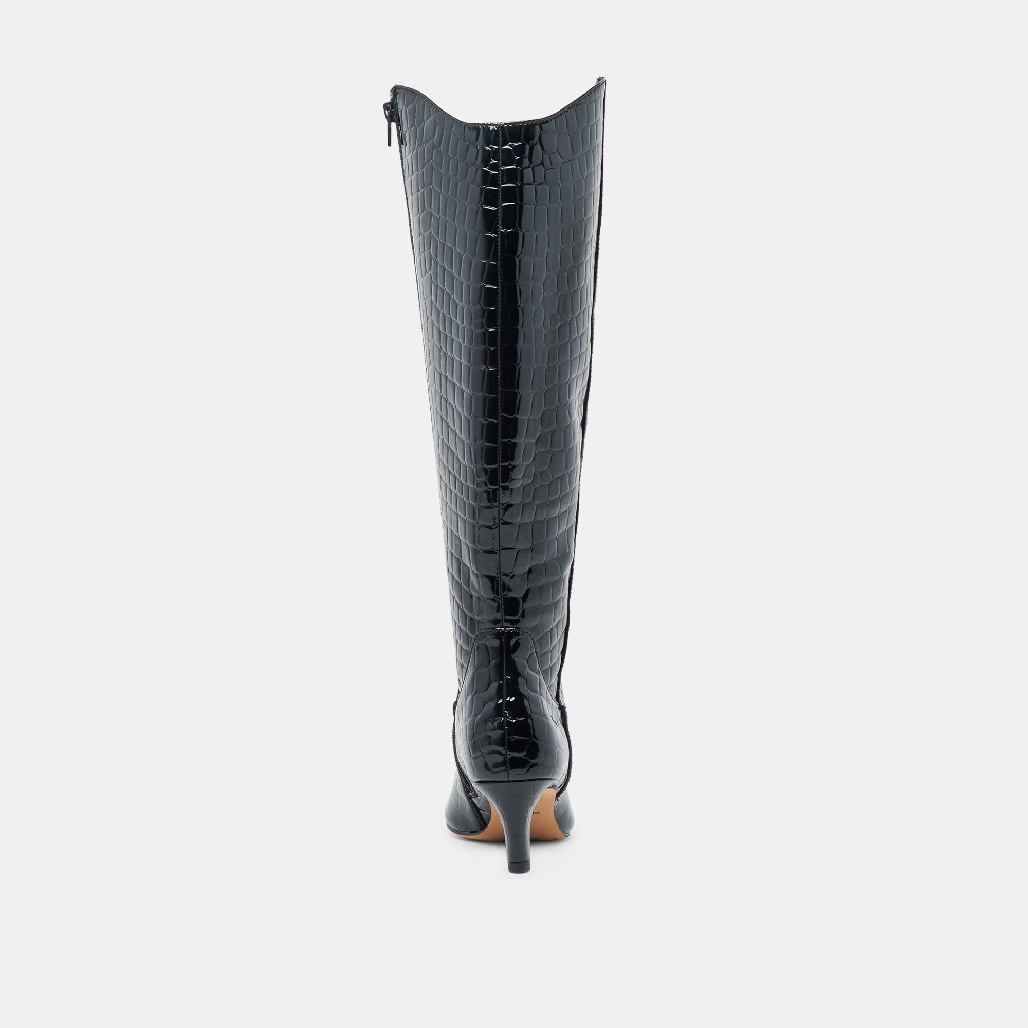 SHILAH Wide Calf Boots for Women - Noir Embossed Leather Ankle Boots - Comfortable & Stylish for Fall, Winter, and Casual Outfits