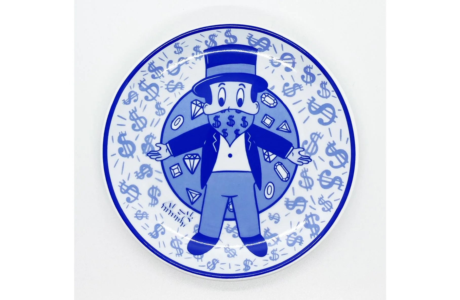 ALEC MONOPOLY Art Plates Set of 4 - Contemporary Pop Art Dinnerware Collection for Home Decor & Wall Display - Perfect for Dining, Gifts & Art Lovers