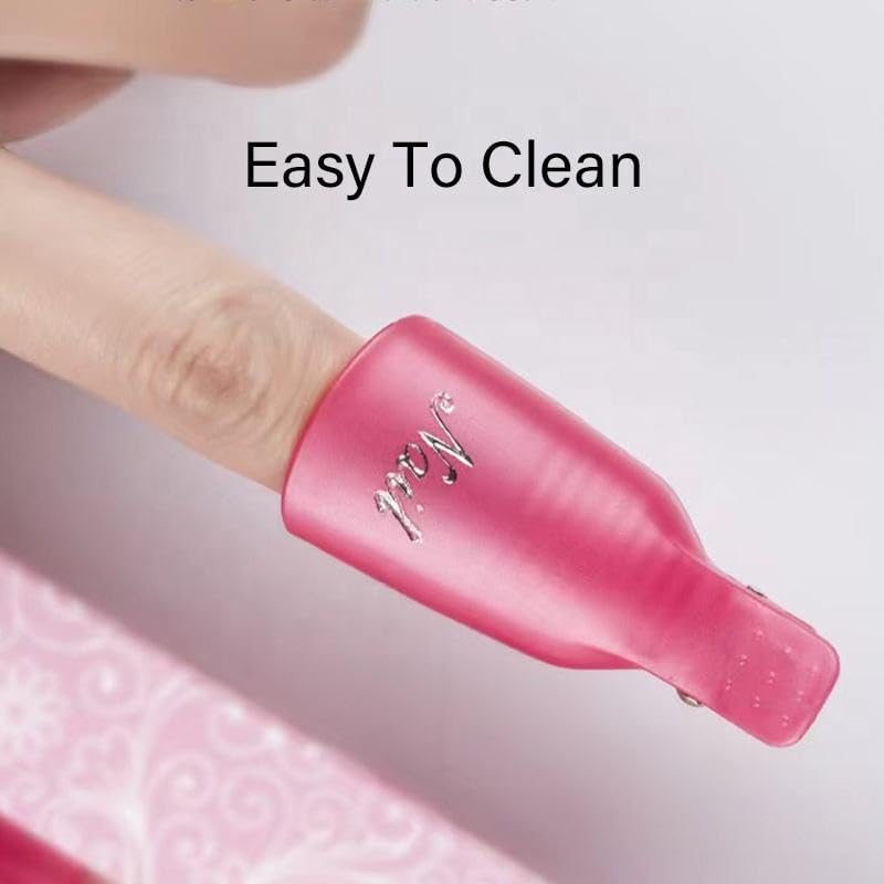 NYAMAH SALES Nail Polish Remover Clips - 5pc Soak Off Gel Polish Removal Clips for Professional & Home Manicure, Reusable Nail Art Accessories for Salon & DIY Nail Care