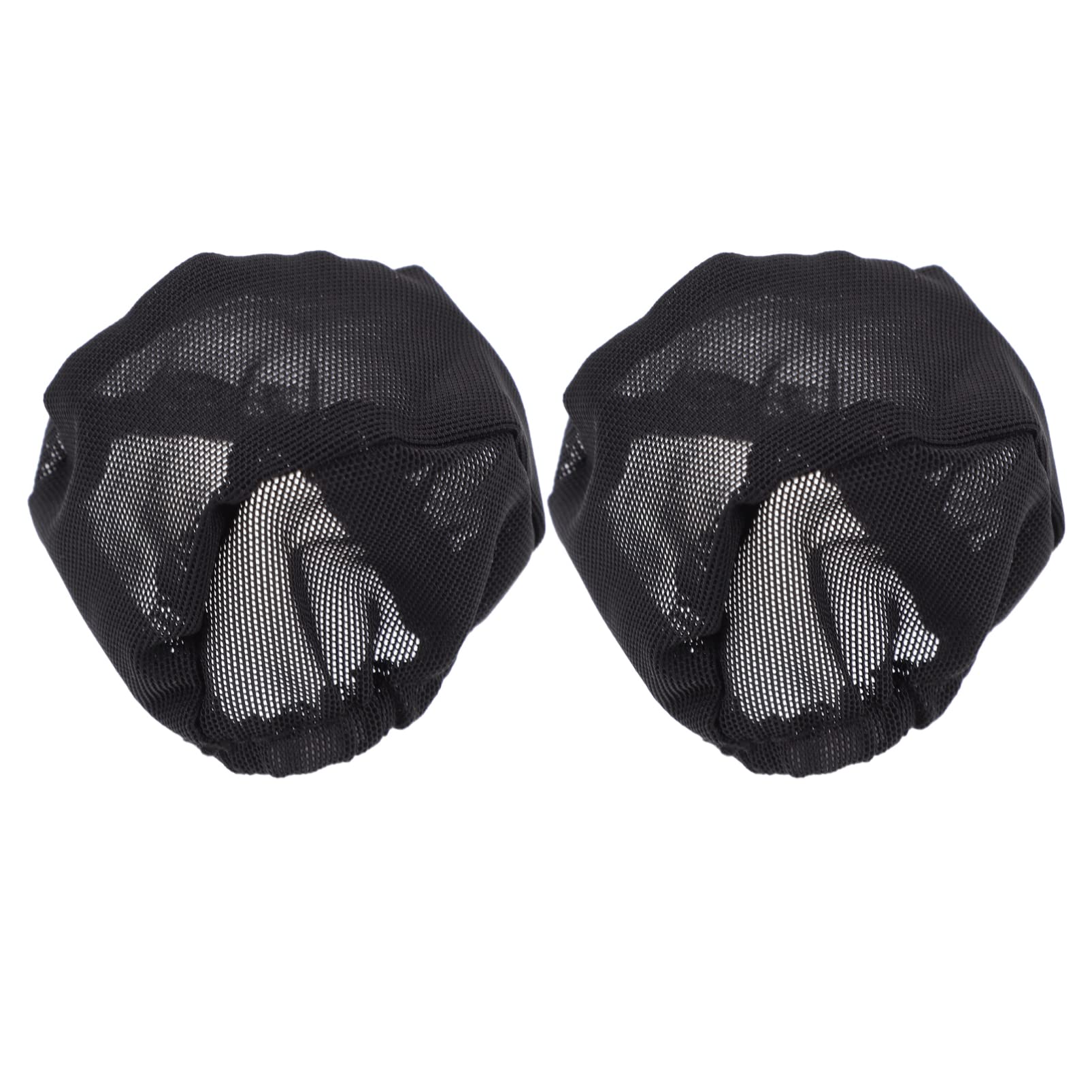 Stretchable Spandex Dome Wig Caps for Dolls - 2 Pack Black (6.5x4cm) - Perfect for Doll Hair Cover, Styling & Accessories - Great for Cosplay, Collectibles & DIY Projects