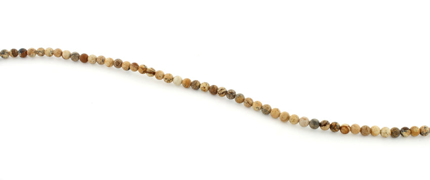 4mm Natural Picture Jasper Round Gemstone Beads for Jewelry Making - DIY Bracelets, Necklaces & Craft Projects
