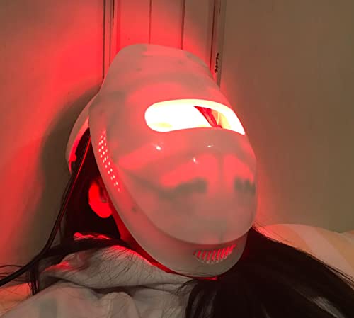 Photon Blue & Red Light Therapy Facial Mask - 3 Color LED Skin Rejuvenation & Anti-Aging Treatment for Home Use | Perfect for Acne Reduction, Wrinkle Removal & Daily Skincare Routine