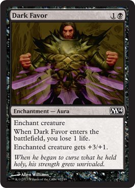 Magic: the Gathering - Dark Favor (92/249) Foil Card | MTG M14 Rare Booster Pack | Perfect for Commander, Modern & Casual Play