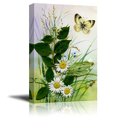 Flowers and a Butterfly Floral