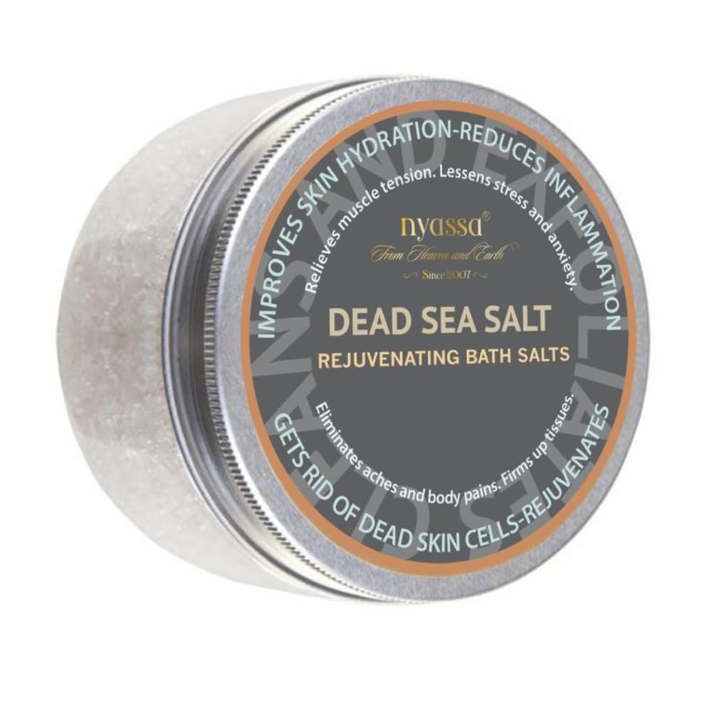 Nyassa Dead Sea Bath Salt 220g - Natural Epsom & Sea Salt Blend for Muscle Relaxation & Spa Therapy | Vegan, Paraben-Free Body Care for Men & Women | Made in India | Perfect for Stress Relief, Bath Soaks & Home Spa Treatments