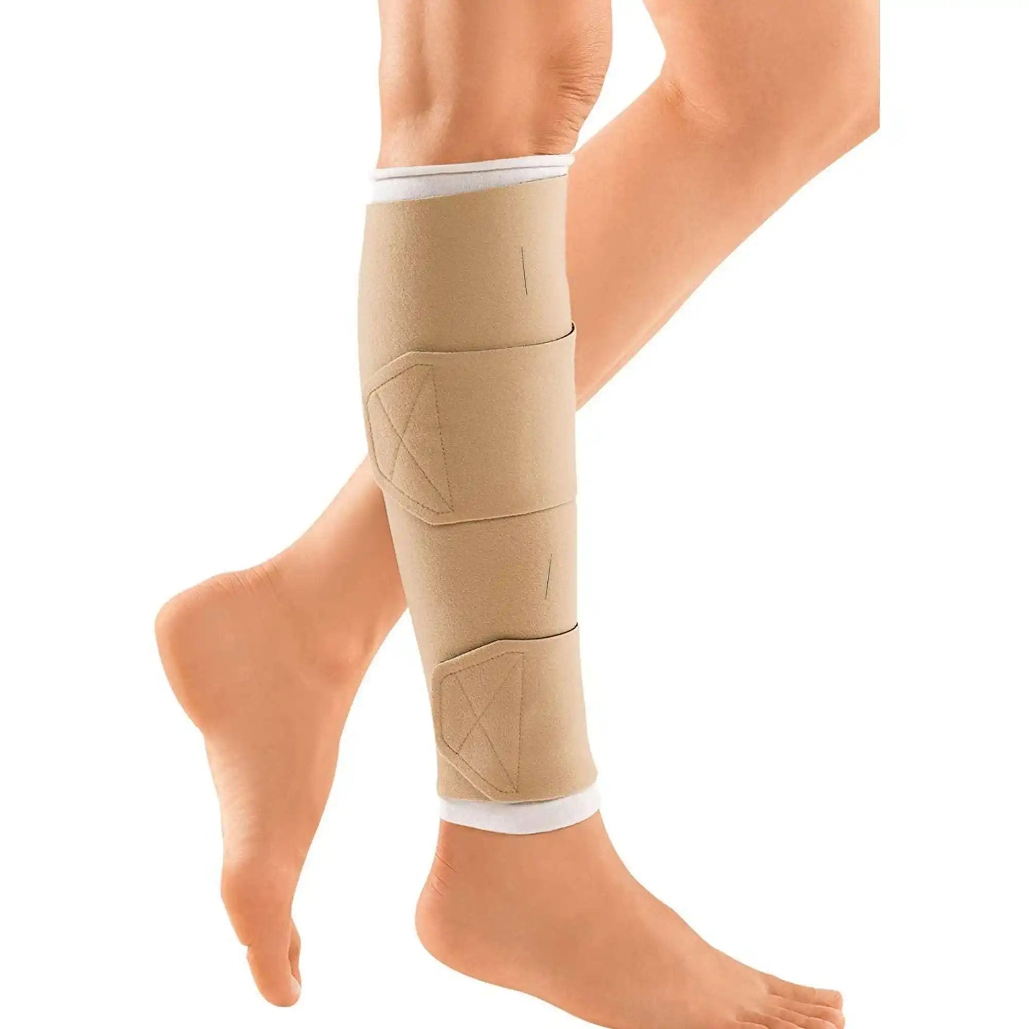 Circaid Juxtalite Lower Leg Compression Wrap - Small/Short Size, Tan Open Toe - Ideal for Lymphedema, Swelling & Post-Surgery Recovery