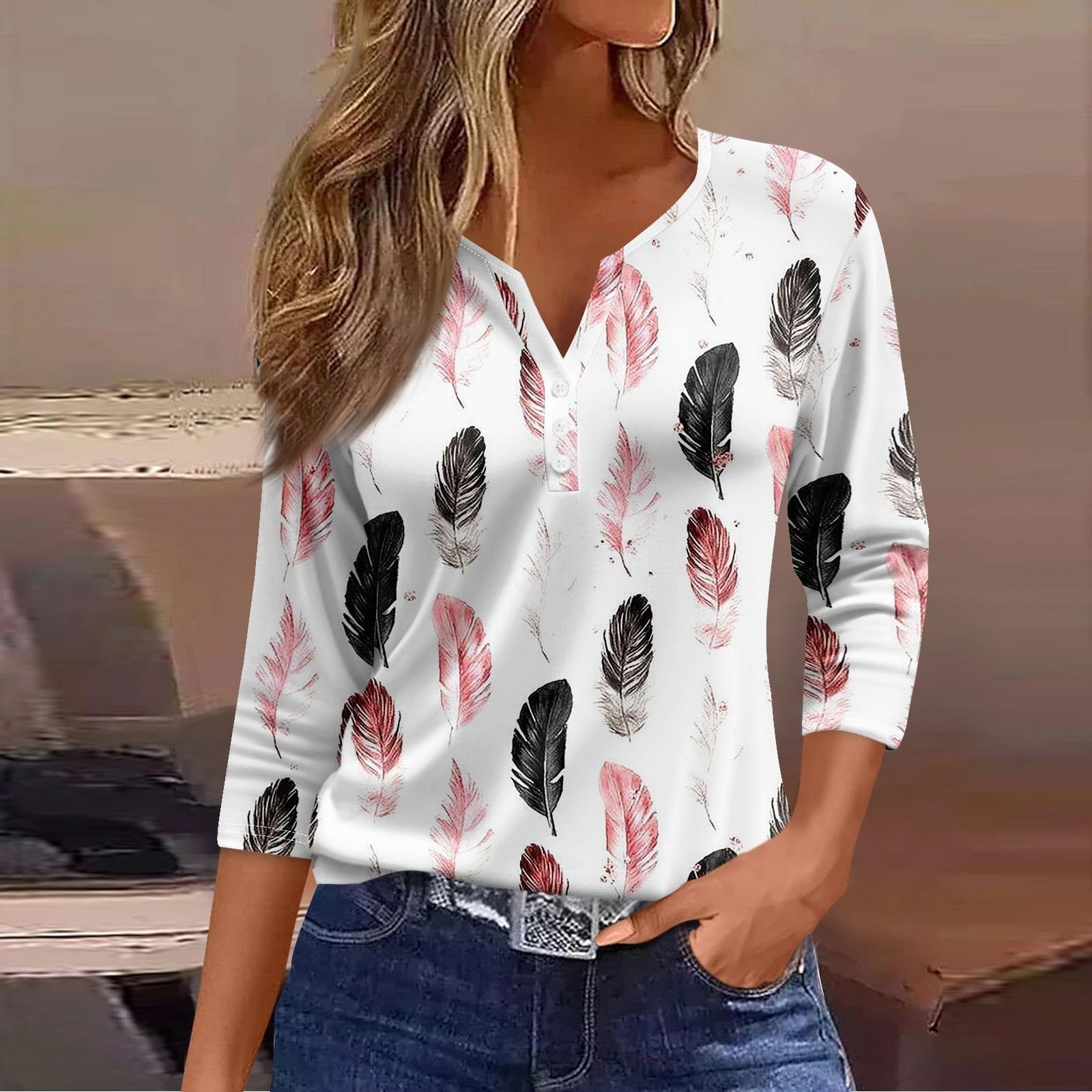 Women's Button Down Shirts - Classy V-Neck Work Blouses for Office & Casual Wear