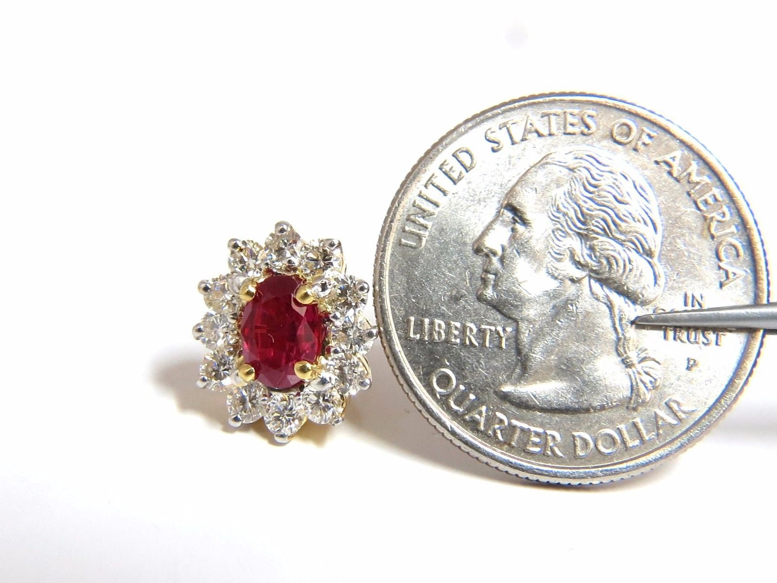 GIA Certified 3.68 Carat Natural Ruby Diamond Earrings in 18K Gold - Perfect for Weddings, Anniversaries & Special Occasions